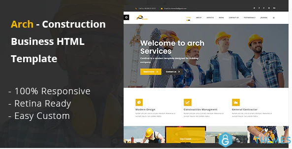 Arch Construction Building And Business HTML Template