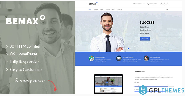 bemax multipurpose corporate business HTML template