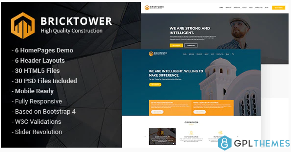 Bricktower Construction and Building Company HTML5 Template