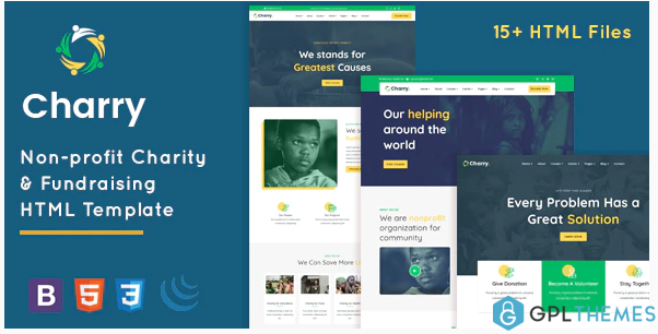 Charry Non Profit Charity Fundraising HTML Template