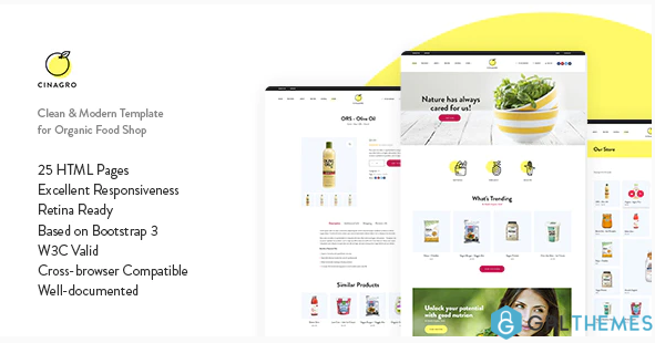 Cinagro Organic Food Shop HTML Template