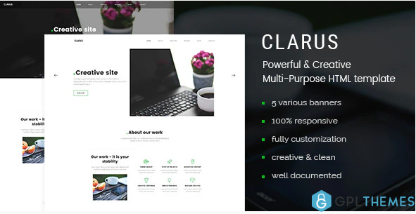 Clarus Mobirise Responsive Business HTML Site Builder