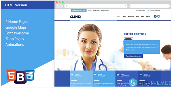 CLINIX Medical HTML Template