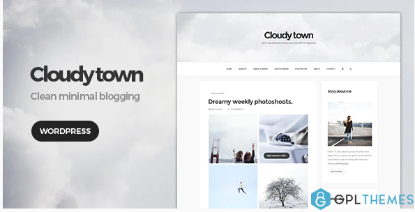 Cloudy Town Clean Minimal Blog Theme