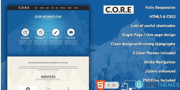 Core OnePage HTML5