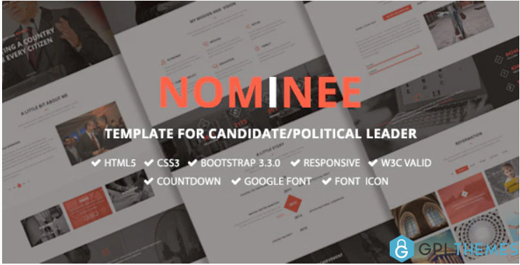 Nominee Template for Candidate Political Leader