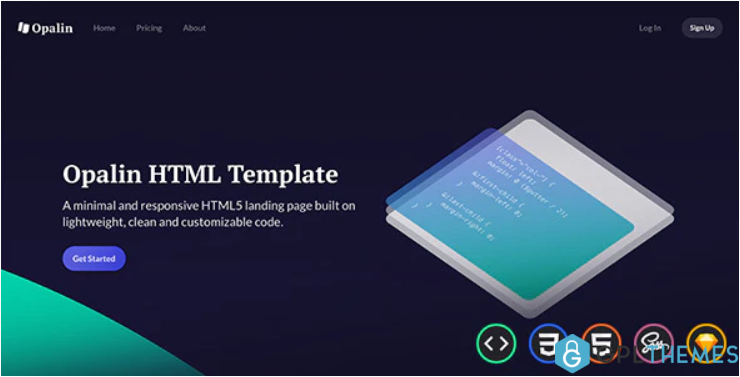 Opalin Startup HTML Template