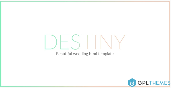 DESTINY WEDDING HTML TEMPLATE