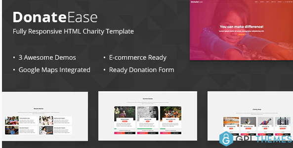 Donate Ease Charity Fundraising HTML Template