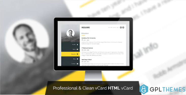 Premium Layers HTML vCard Resume Template