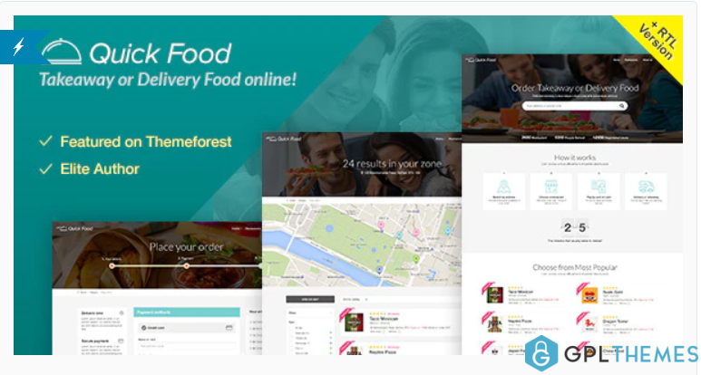QuickFood Delivery or Takeaway Food Template