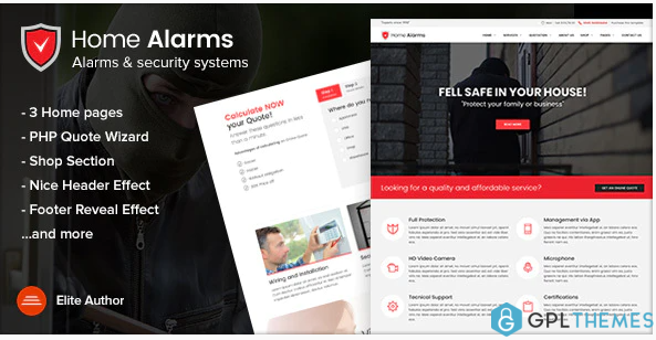HomeAlarms Security Systems Site Template