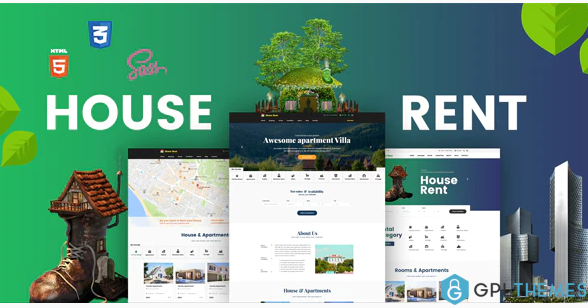 HouseRent Multi Concept House Apartment Rent HTML Template