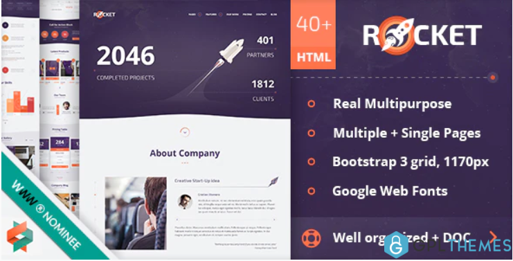 Rocket Creative Multipurpose HTML Template