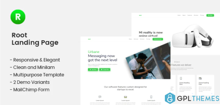 Root Multi use Landing Page Template