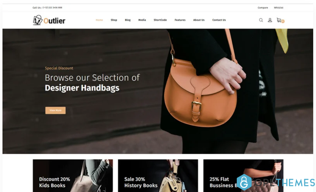 Outlier Handbag Store WooCommerce Theme 1