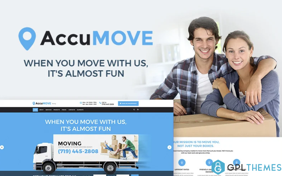 AccuMOVE Moving Company Responsive WordPress Theme