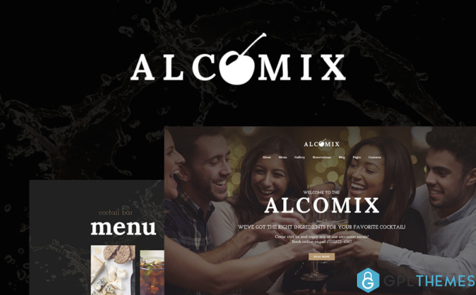Alcomix Cocktail Bar WordPress Theme