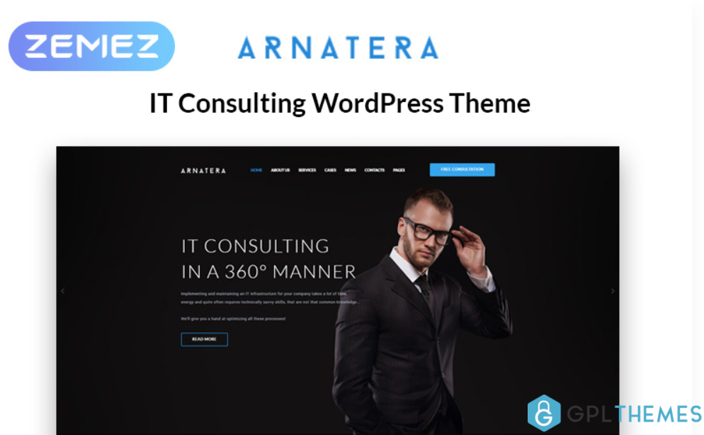Arnatera IT Consulting Responsive WordPress Theme
