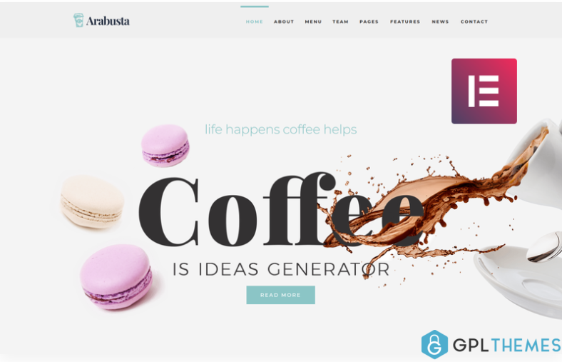 Arabusta Coffeehouse Elementor WordPress Theme