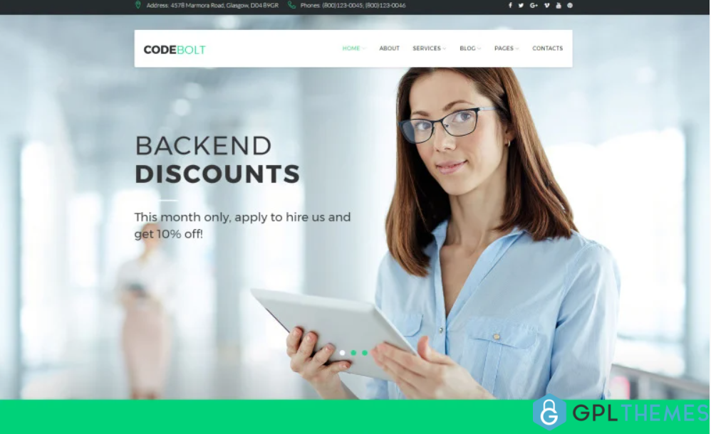 CodeBolt Software Company WordPress Theme