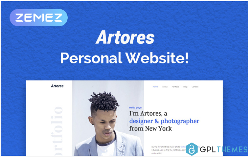 Artores Personal Elementor WordPress Theme