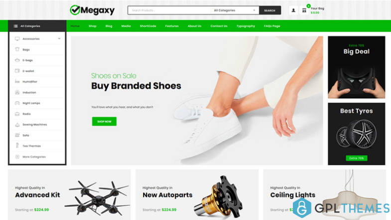 Megaxy Multi Store WooCommerce Theme