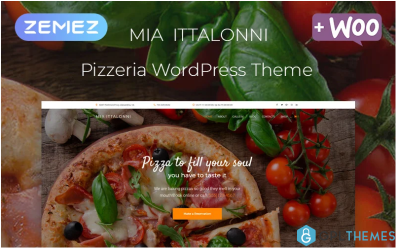 Mia Ittalonni Pizzeria ECommerce Modern Elementor WordPress Theme