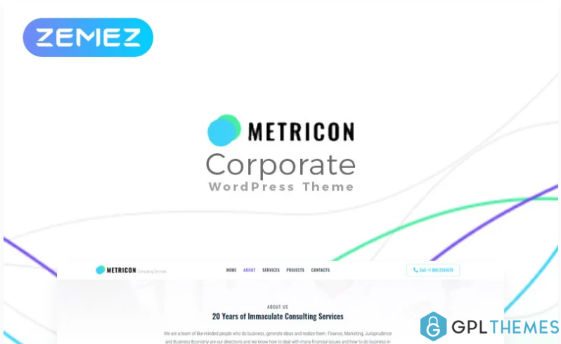 Metricon Corporate Business Elementor WordPress Theme