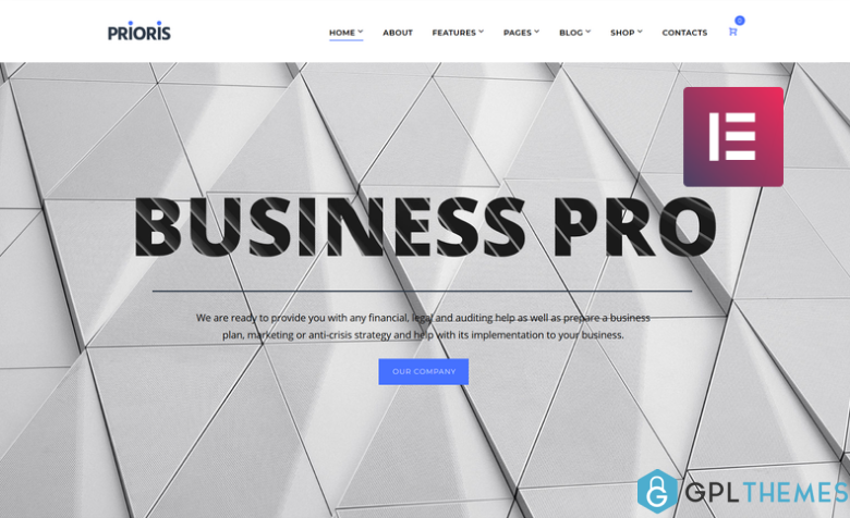 Prioris Consulting Agency Elementor WordPress Theme