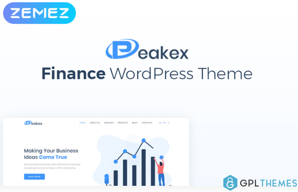 Peakex Finance Multipurpose Infographic Elementor WordPress Theme
