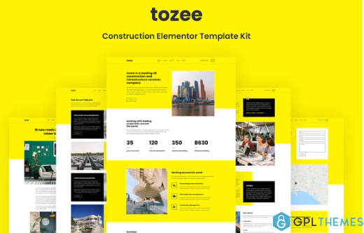 Tozee Construction Elementor Template Kit