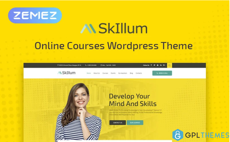 SkIllum Online Courses Elementor WordPress Theme