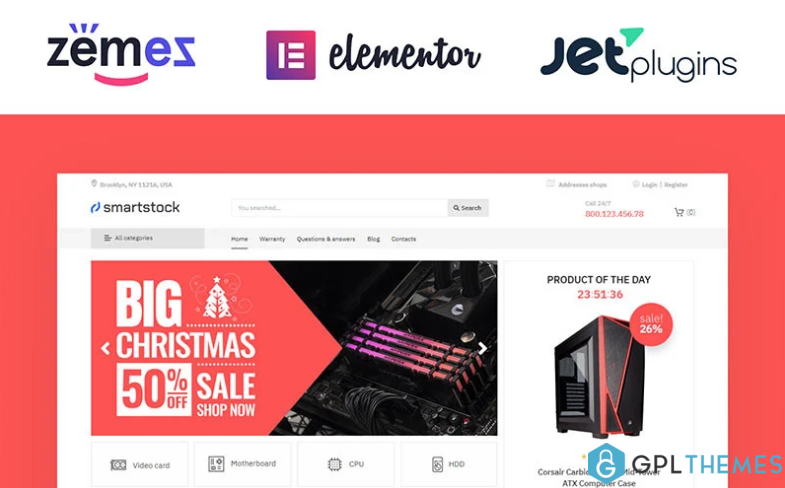 Smartstock Electronics ECommerce Classic Elementor WooCommerce Theme