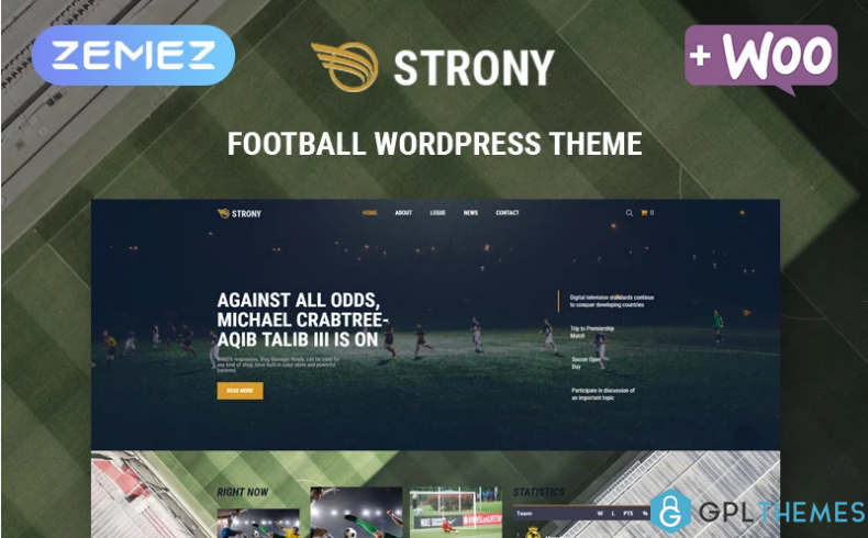 Strony Sport Classic Elementor WordPress Theme