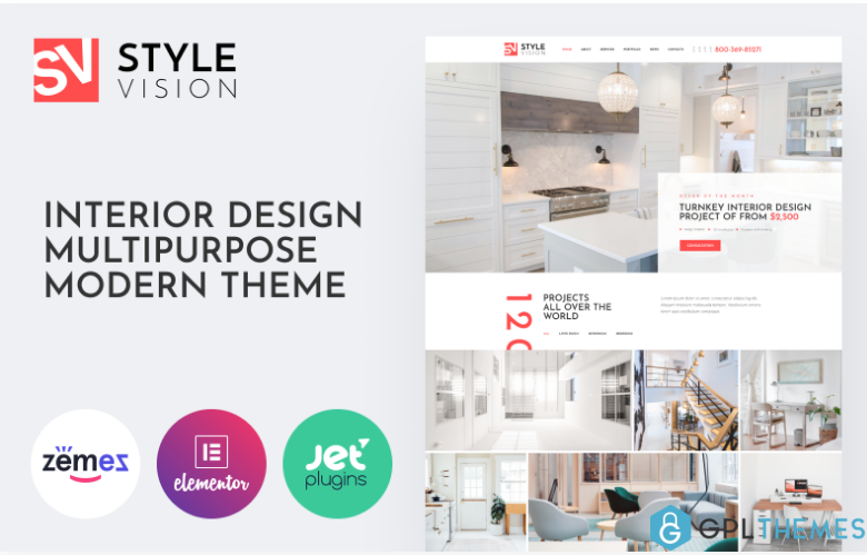 Style Vision Interior Design Multipurpose Modern Elementor WordPress Theme