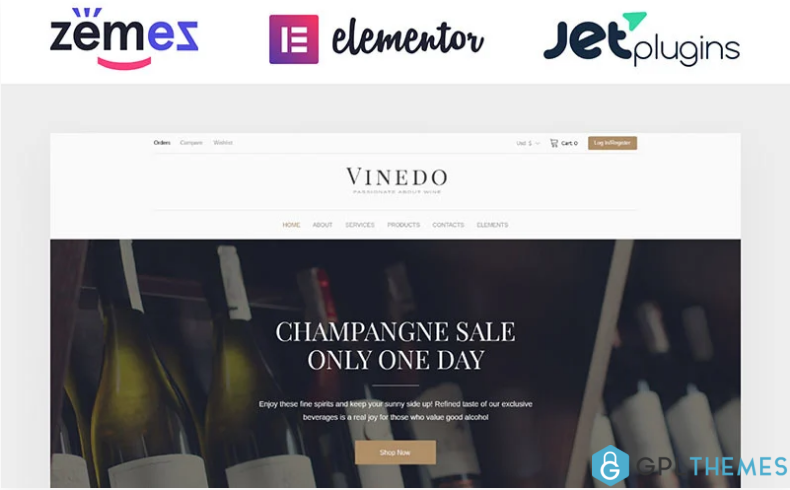 Vinedo Vinery Elementor WooCommerce Theme