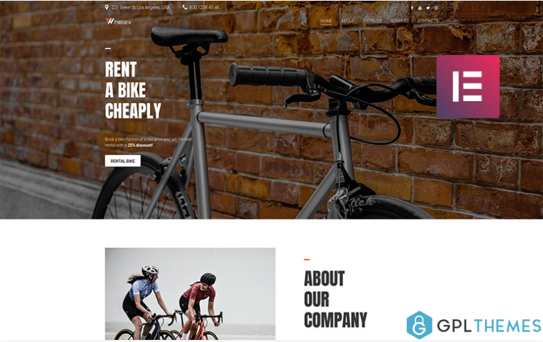 Whelex Bike Rent Multipurpose Modern Elementor WordPress Theme