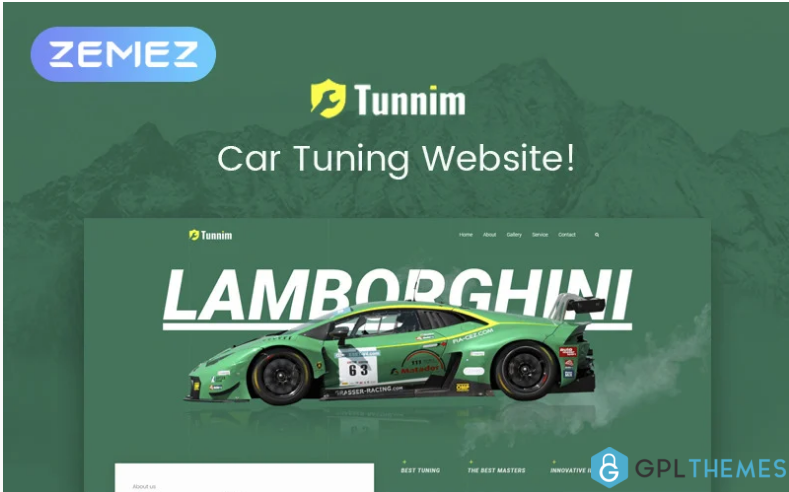 Tunnim Car Tuning Elementor WordPress Theme