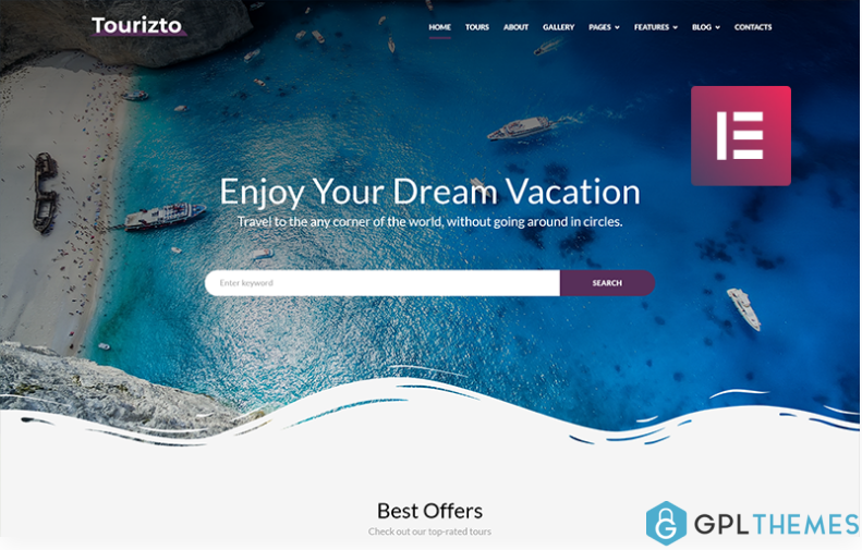 Tourizto Travel Company Elementor WordPress Theme 1