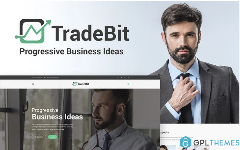 TradeBit Bitcoin Trading WordPress Theme