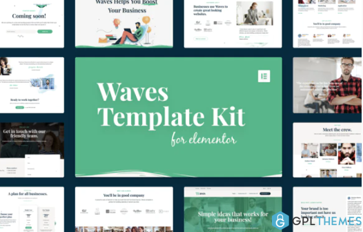 Waves Startup Agency Elementor Template Kit