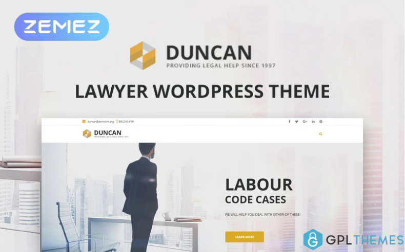 Duncan Lawyer Company Responsive WordPress Theme