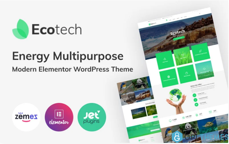 EcoTech Environment Saving Technologies Elementor WordPress Theme