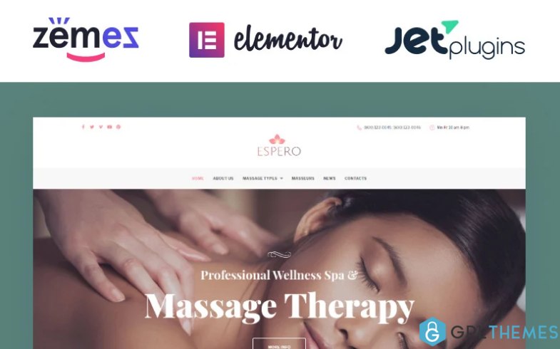 Espero Massage Salon Responsive WordPress Theme