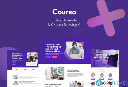 Courso Online University Courses Elementor Template Kit