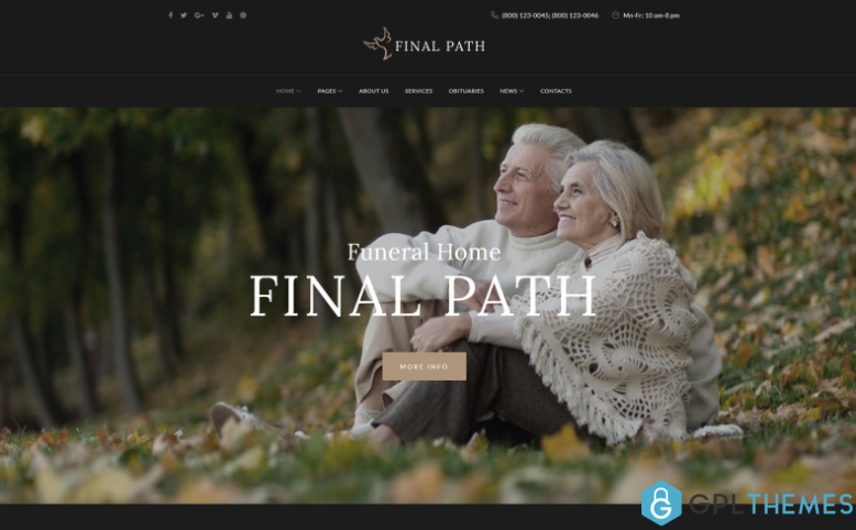 Final Path Funeral Home Responsive WordPress Theme 2