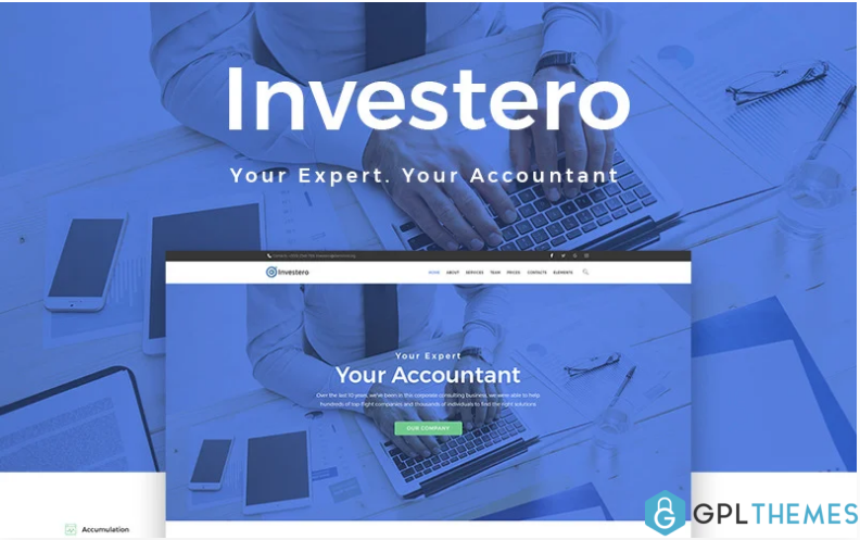 Investero Accountant Expert Responsive WordPress Theme