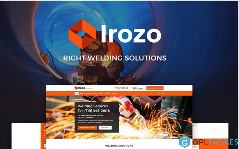 Irozo Welding Services WordPress Theme