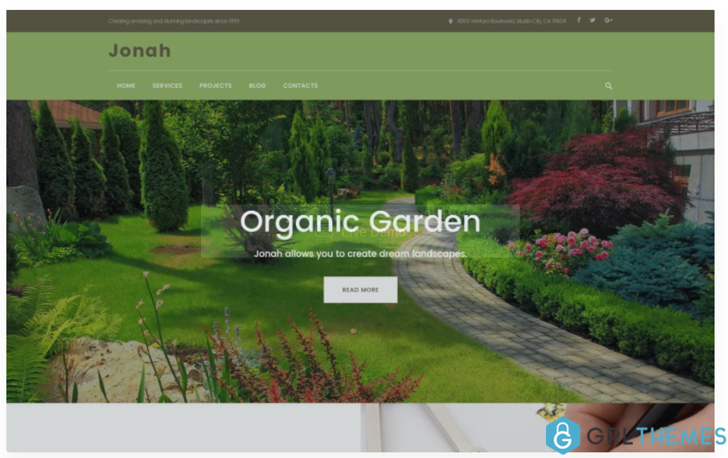 Jonah Landscape Design and Lawn Mowing WordPress Theme